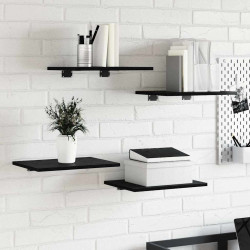 Półka na książki 4 pcs Czarny 40 x 30 x 1,5 cm