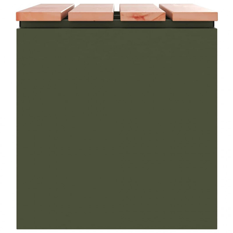 Ławka ogrodowa oliwkowy 60 x 40 x 43 cm Stal