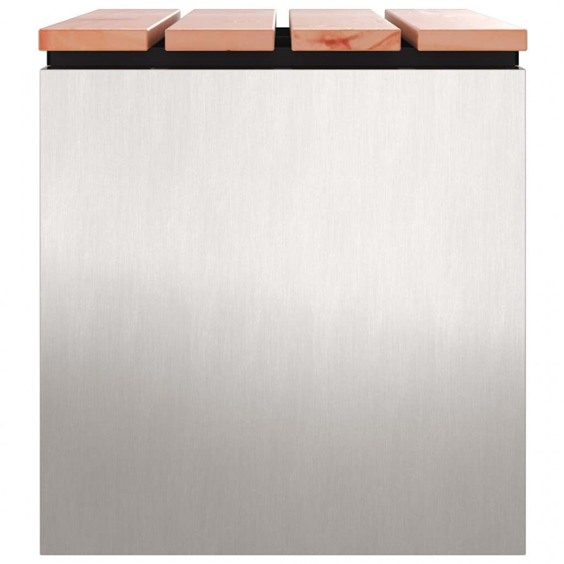 Ławka ogrodowa Srebrny 60 x 40 x 43 cm stal nierdzewna