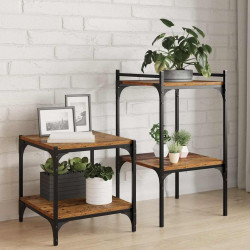 Półka na książki 4 pcs Brązowy 40 x 40 x 1,5 cm
