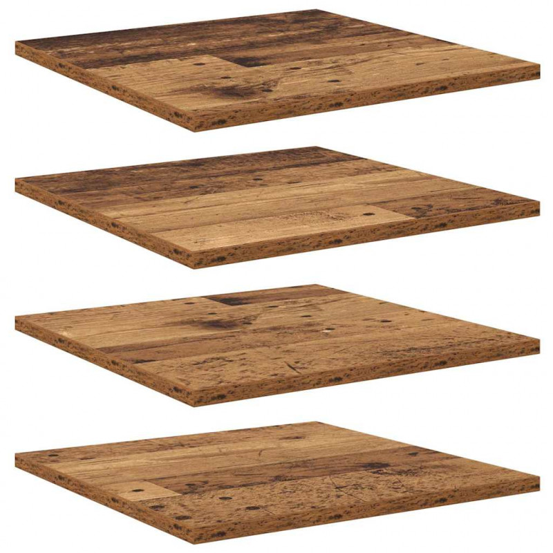 Półka na książki 4 pcs Brązowy 40 x 40 x 1,5 cm
