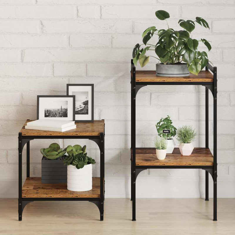 Półka na książki 4 pcs Brązowy 40 x 40 x 1,5 cm