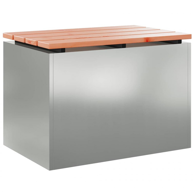 Ławka ogrodowa Srebrny 60 x 40 x 43 cm Stal galwanizowana