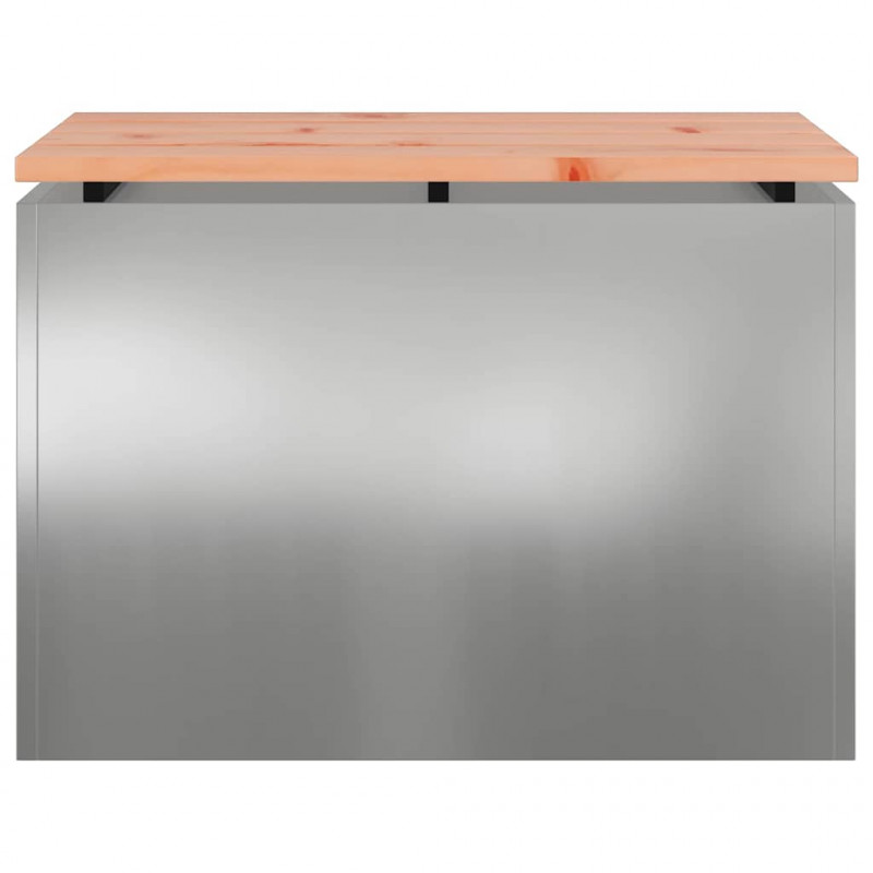 Ławka ogrodowa Srebrny 60 x 40 x 43 cm Stal galwanizowana