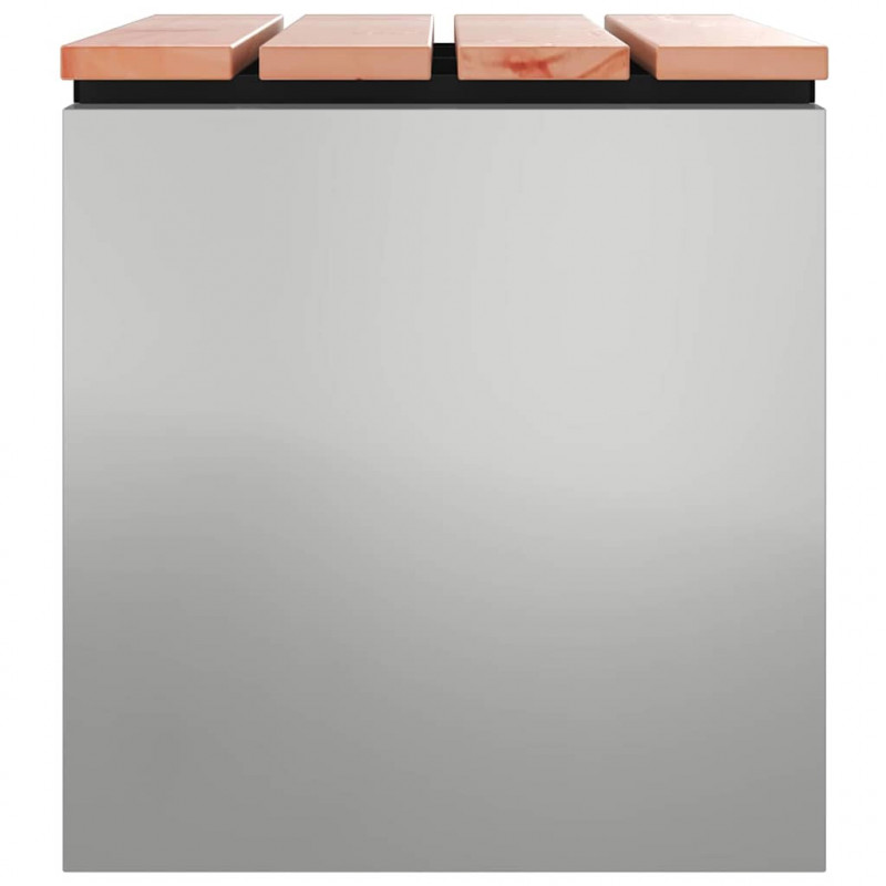 Ławka ogrodowa Srebrny 60 x 40 x 43 cm Stal galwanizowana