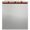 Ławka ogrodowa Srebrny 60 x 40 x 43 cm Stal galwanizowana