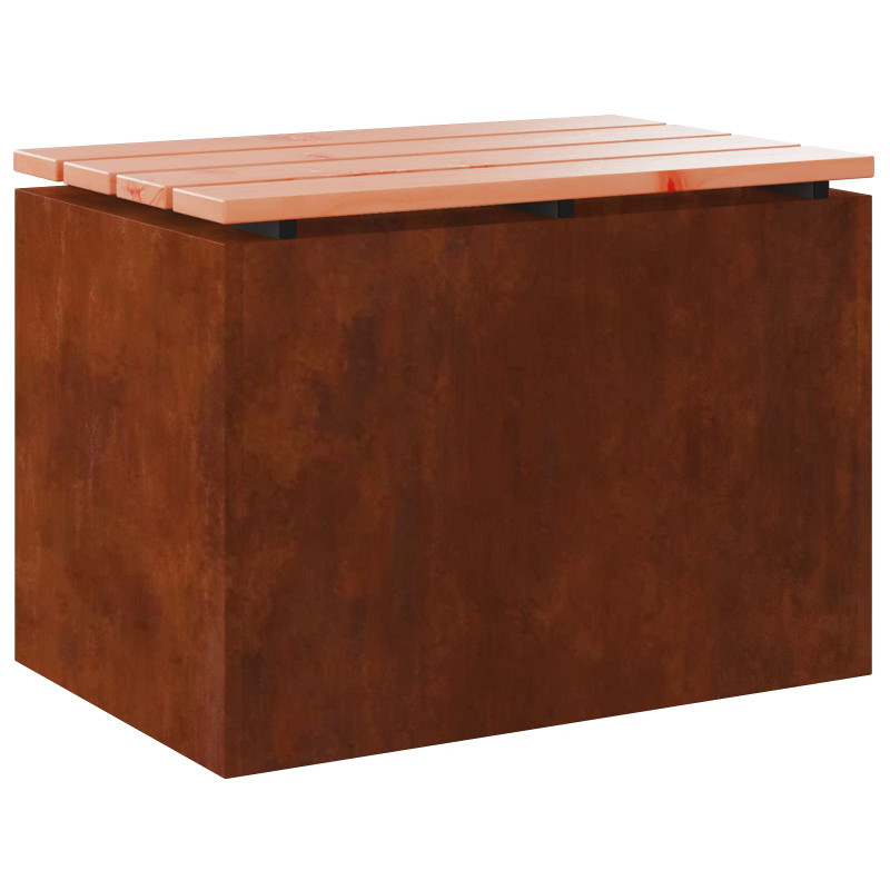 Ławka ogrodowa Rdzawy 60 x 40 x 43 cm stal kortenowska