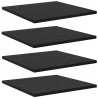 Półka na książki 4 pcs Czarny 40 x 40 x 1,5 cm