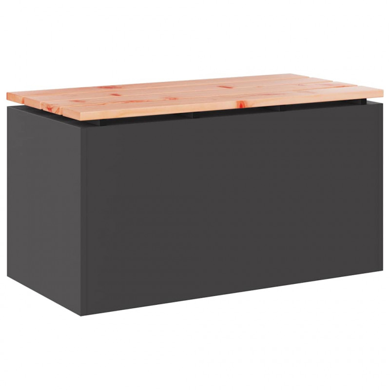 Ławka ogrodowa Czarny 80 x 40 x 43 cm Stal