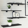 Półka na książki 4 pcs Czarny 60 x 20 x 1,5 cm
