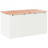 Ławka ogrodowa Biały 80 x 40 x 43 cm Stal