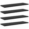 Półka na książki 4 pcs Czarny 60 x 20 x 1,5 cm