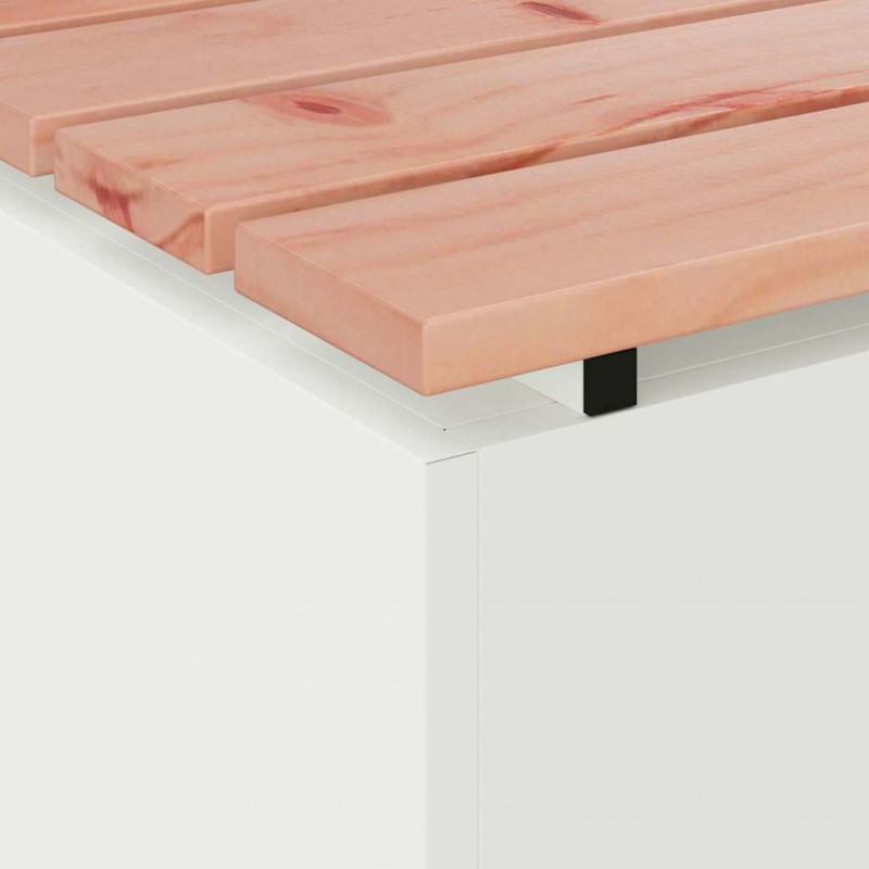 Ławka ogrodowa Biały 80 x 40 x 43 cm Stal