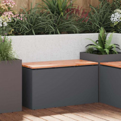 Ławka ogrodowa Antracyt 80 x 40 x 43 cm Stal