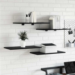 Półka na książki 4 pcs Czarny 60 x 30 x 1,5 cm