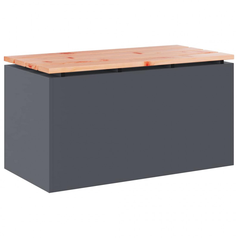 Ławka ogrodowa Antracyt 80 x 40 x 43 cm Stal
