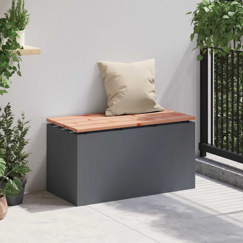 Ławka ogrodowa Antracyt 80 x 40 x 43 cm Stal