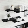 Półka na książki 4 pcs Czarny 60 x 30 x 1,5 cm