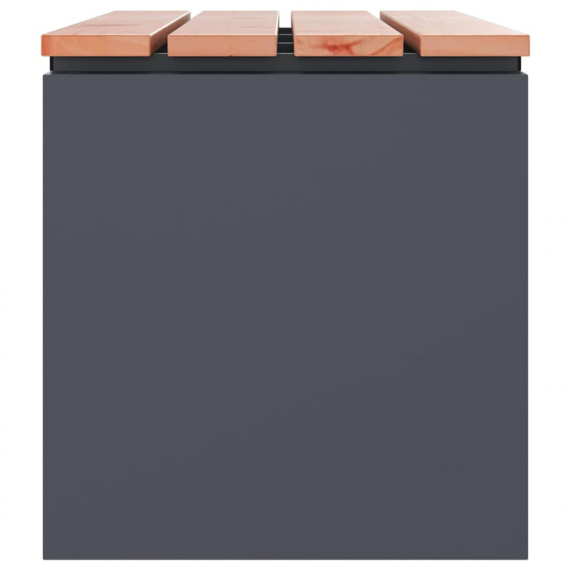 Ławka ogrodowa Antracyt 80 x 40 x 43 cm Stal