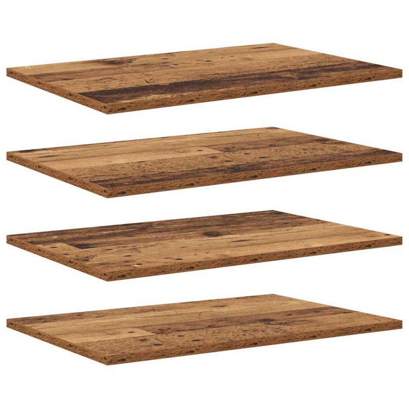 Półka na książki 4 pcs Brązowy 60 x 40 x 1,5 cm