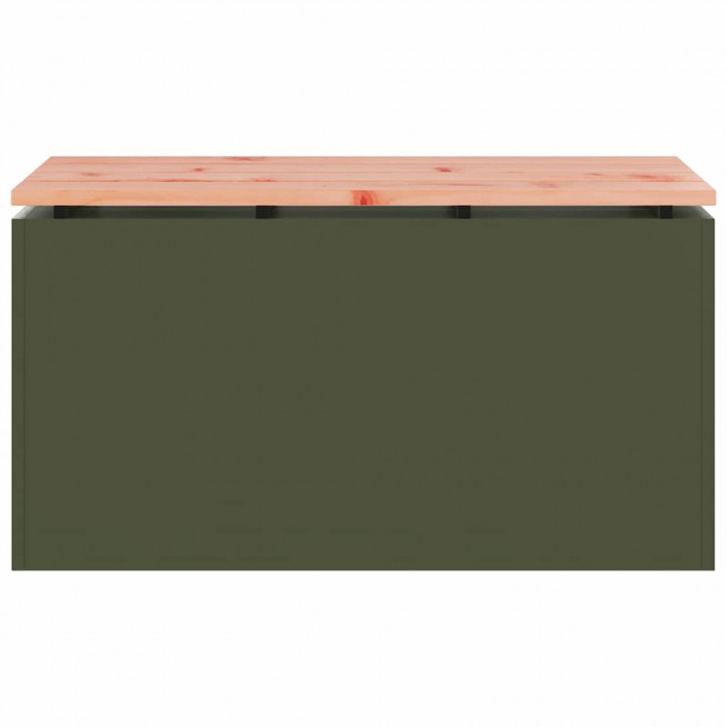 Ławka ogrodowa oliwkowy 80 x 40 x 43 cm Stal