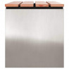 Ławka ogrodowa Srebrny 80 x 40 x 43 cm stal nierdzewna