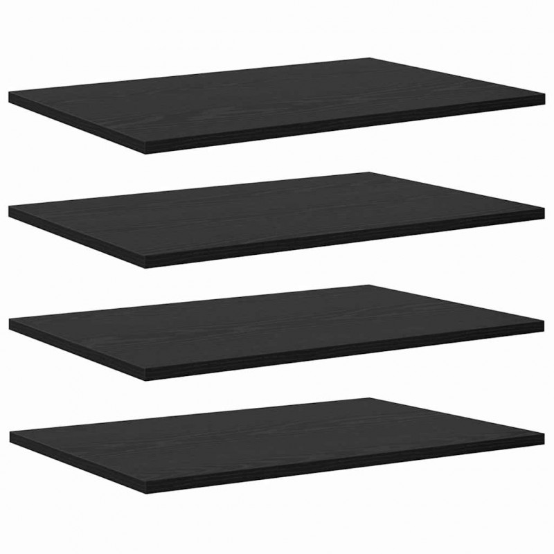 Półka na książki 4 pcs Czarny 60 x 40 x 1,5 cm