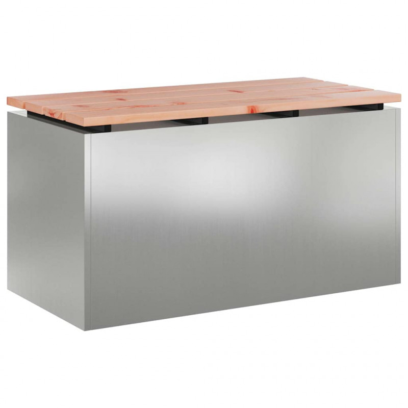 Ławka ogrodowa Srebrny 80 x 40 x 43 cm Stal galwanizowana