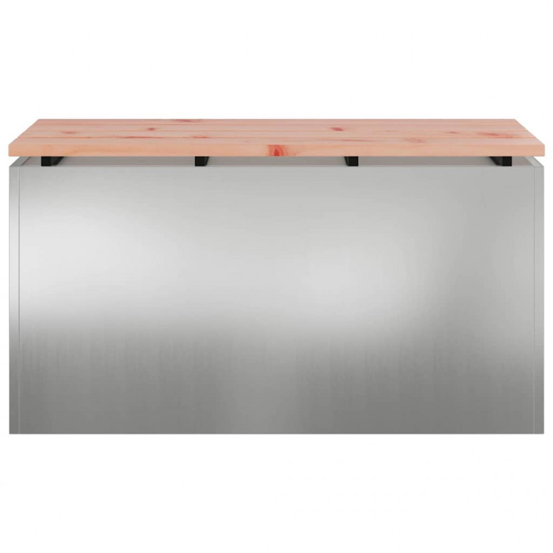 Ławka ogrodowa Srebrny 80 x 40 x 43 cm Stal galwanizowana
