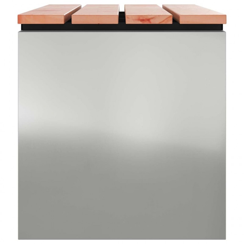Ławka ogrodowa Srebrny 80 x 40 x 43 cm Stal galwanizowana