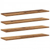 Półka na książki 4 pcs Brązowy 80 x 20 x 1,5 cm