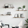 Półka na książki 4 pcs Brązowy 80 x 20 x 1,5 cm