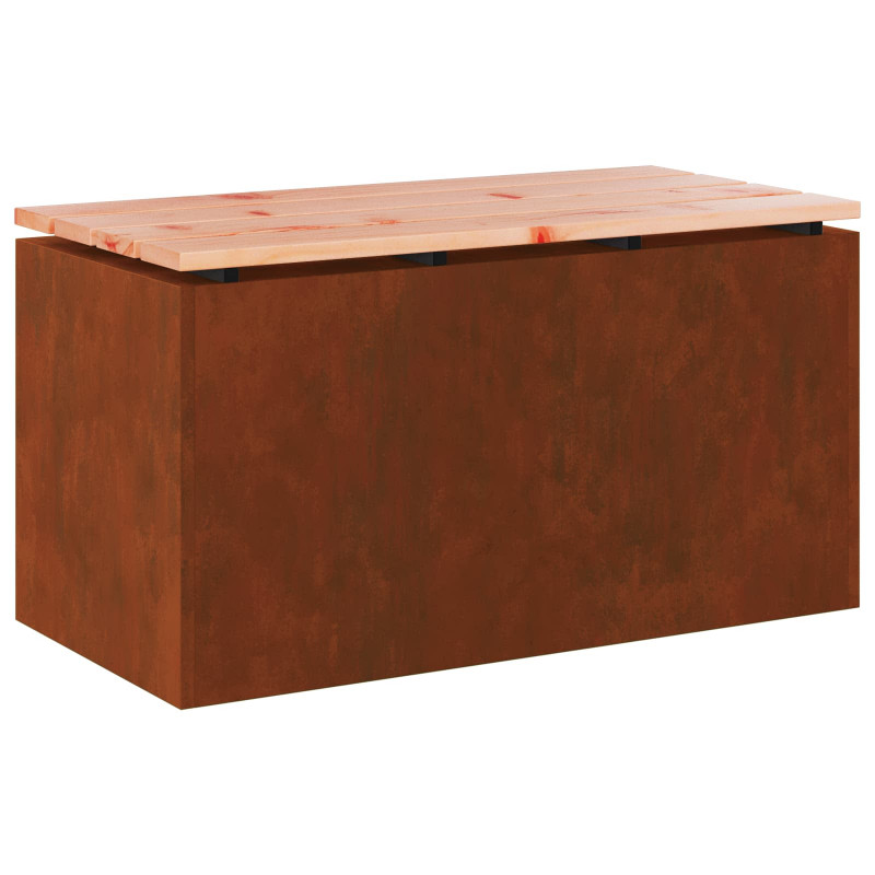 Ławka ogrodowa Rdzawy 80 x 40 x 43 cm stal kortenowska