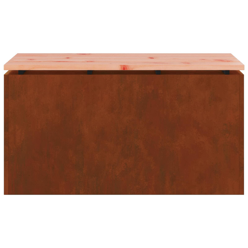 Ławka ogrodowa Rdzawy 80 x 40 x 43 cm stal kortenowska