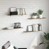 Półka na książki 4 pcs Brązowy 80 x 20 x 1,5 cm