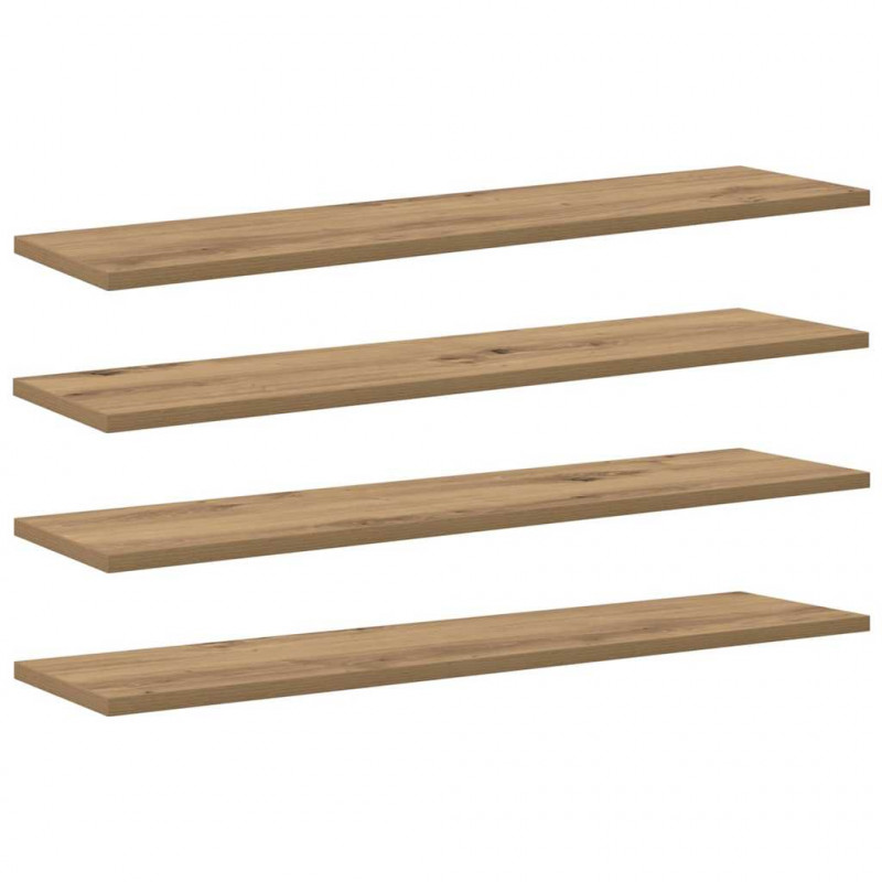 Półka na książki 4 pcs Brązowy 80 x 20 x 1,5 cm