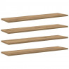 Półka na książki 4 pcs Brązowy 80 x 20 x 1,5 cm