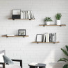 Półka na książki 4 pcs Brązowy 80 x 20 x 1,5 cm