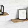 Półka na książki 4 pcs Brązowy 80 x 20 x 1,5 cm