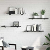 Półka na książki 4 pcs Czarny 80 x 20 x 1,5 cm