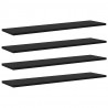 Półka na książki 4 pcs Czarny 80 x 20 x 1,5 cm