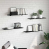 Półka na książki 4 pcs Czarny 80 x 20 x 1,5 cm