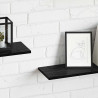Półka na książki 4 pcs Czarny 80 x 20 x 1,5 cm