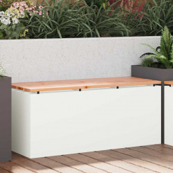 Ławka ogrodowa Biały 100 x 40 x 43 cm Stal