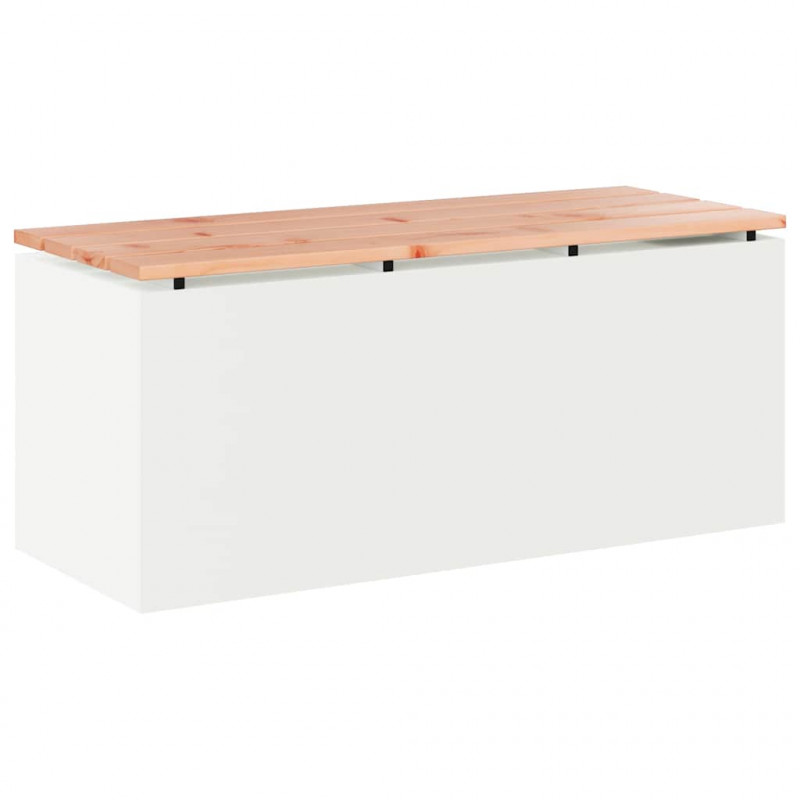 Ławka ogrodowa Biały 100 x 40 x 43 cm Stal