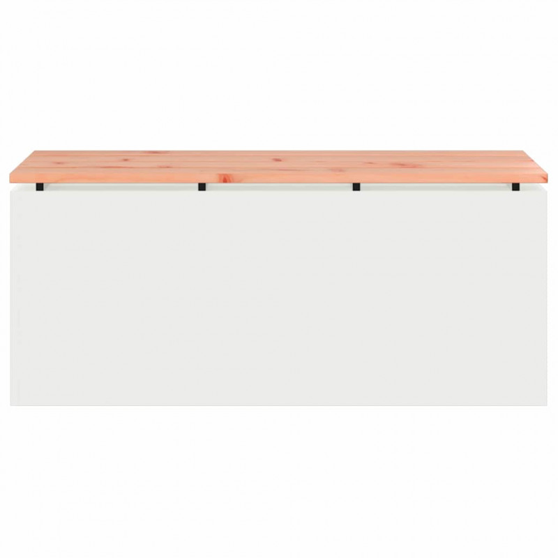 Ławka ogrodowa Biały 100 x 40 x 43 cm Stal