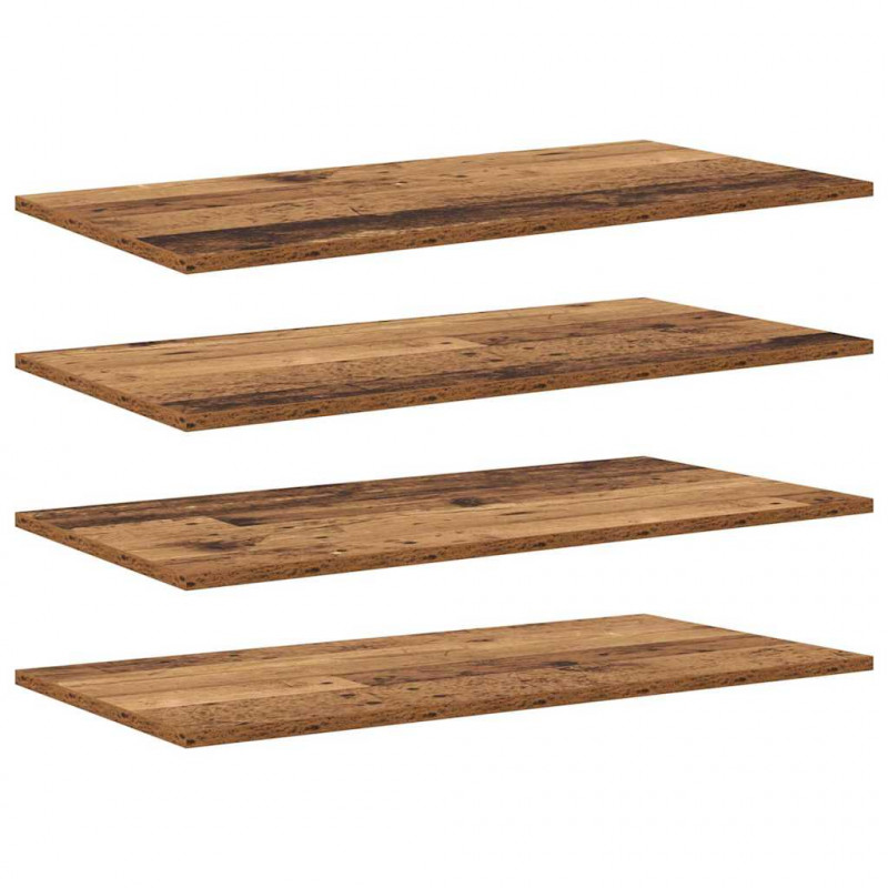 Półka na książki 4 pcs Brązowy 80 x 40 x 1,5 cm