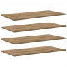 Półka na książki 4 pcs Brązowy 80 x 40 x 1,5 cm
