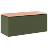 Ławka ogrodowa oliwkowy 100 x 40 x 43 cm Stal