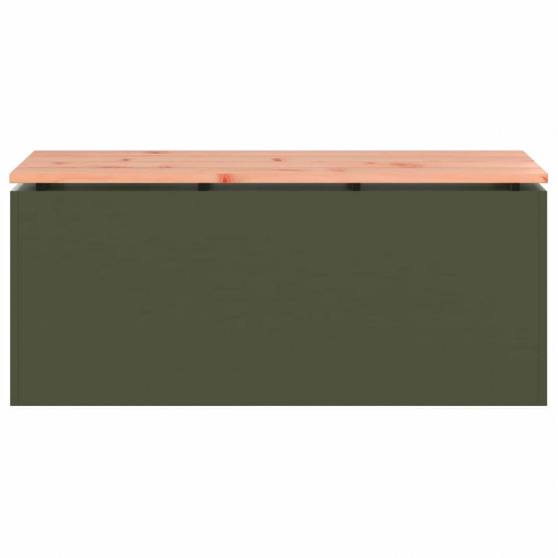 Ławka ogrodowa oliwkowy 100 x 40 x 43 cm Stal